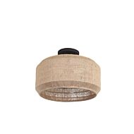 Cebu Four Light Semi Flush Mount in Matte Black by Kalco