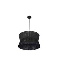 Madura Four Light Pendant in Matte Black by Kalco