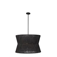 Madura Six Light Pendant in Matte Black by Kalco