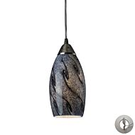 Galaxy 1-Light Mini Pendant in Satin Nickel