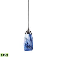 Milan 1-Light LED Mini Pendant in Satin Nickel