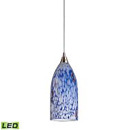 Verona 1-Light LED Mini Pendant in Satin Nickel