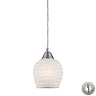 Fusion 1-Light Mini Pendant in Satin Nickel