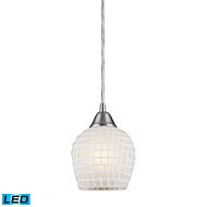 Fusion 1-Light LED Mini Pendant in Satin Nickel