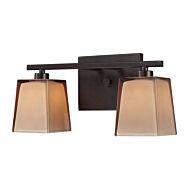 Serenity 2-Light Bathroom Vanity Light in Oiled Bronze