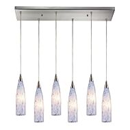 Lungo 6-Light Pendant in Satin Nickel