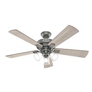 Crestfield 3-Light 52" Ceiling Fan in Matte Silver