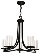 DVI Essex 5-Light Chandelier in Graphite