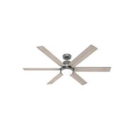 Gravity 1-Light 60" Ceiling Fan in Matte Silver