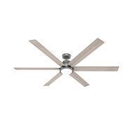 Gravity 1-Light 72" Ceiling Fan in Matte Silver