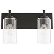 Fallstaff 2-Light Bathroom Vanity Light in Matte Black