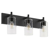 Fallstaff Three Light Vanity in Matte Black by Quorum International