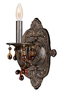 Crystorama Paris Market 10 Inch Wall Sconce in Venetian Bronze with Murano Crystals