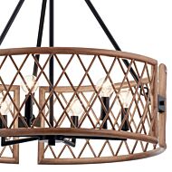 Kichler Oana 6 Light Rustic Chandelier in Palm