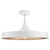 Elias 1-Light Convertible Convertible Pendant/Semi-Flush Mount in White