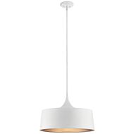 Elias 1-Light Convertible Convertible Pendant/Semi-Flush Mount in White