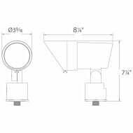 WAC LED 120V Large Accent Light Adjustable Beam and Output 3000K Bronze on Brass