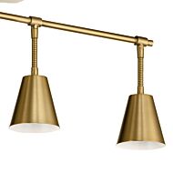 Kichler Sylvia 4 Light Rail Light in Brushed Natural Brass