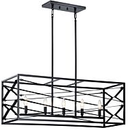 Sevan 5-Light Linear Chandelier in Black