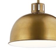 Kichler Zailey 12 Inch Pendant Light in Natural Brass