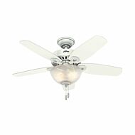 Hunter Builder 2 Light 42 Inch Indoor Ceiling Fan in Snow White