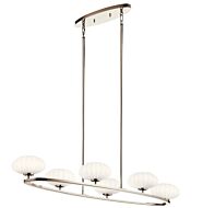 Pim Six Light Chandelier in Polished Nickel by Kichler