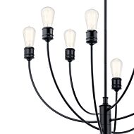 Kichler Hatton 8 Light Transitional Chandelier in Black