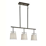 Marika 3-Light Linear Chandelier in Olde Bronze