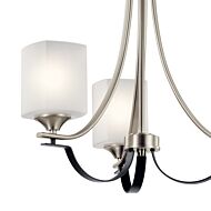 Kichler Tula 3 Light Transitional Chandelier in Brushed Nickel