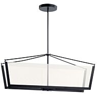 Calters LED Linear Chandelier in Black by Kichler