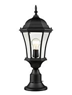 Z-Lite Wakefield 1-Light Outdoor Pier Mounted Fixture Light In Black