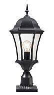 Z-Lite Wakefield 1-Light Outdoor Pier Mounted Fixture Light In Black