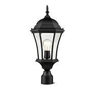 Z-Lite Wakefield 1-Light Outdoor Post Mount Fixture Light In Black