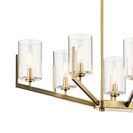 Kichler Nye 8 Light Transitional Chandelier in Brushed Natural Brass