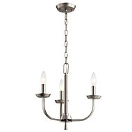 Kennewick Three Light Mini Chandelier in Brushed Nickel by Kichler