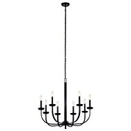 Kennewick 8-Light Chandelier in Black