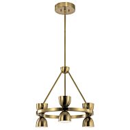 Baland 6-Light LED Chandelier in Brushed Natural Brass