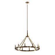 Emmala Ten Light Chandelier in Brushed Natural Brass by Kichler