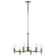 Torvee 6-Light Chandelier in Nickel Textured