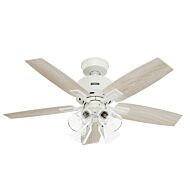 Gatlinburg 4-Light 44" Ceiling Fan in Matte White