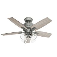 Gatlinburg 4-Light 44" Ceiling Fan in Matte Silver