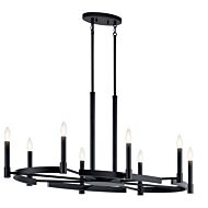 Tolani Eight Light Chandelier in Black by Kichler