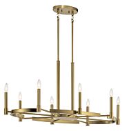 Tolani Eight Light Chandelier in Brushed Natural Brass by Kichler