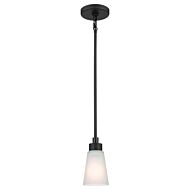 Erma 1-Light Mini Pendant in Black