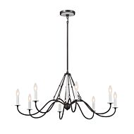 Freesia 8-Light Chandelier in Anvil Iron