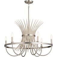 Kichler Baile 6-Light Transitional Chandelier in Brushed Nickel