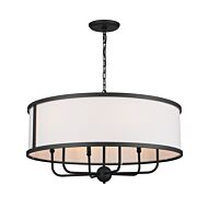 Heddle Six Light Chandelier in Textured Black by Kichler