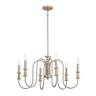 Karthe 6-Light Chandelier in Brushed Nickel