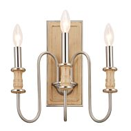 Karthe 3-Light Wall Sconce in Brushed Nickel