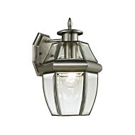 Ashford 1-Light Outdoor Wall Sconce in Antique Nickel